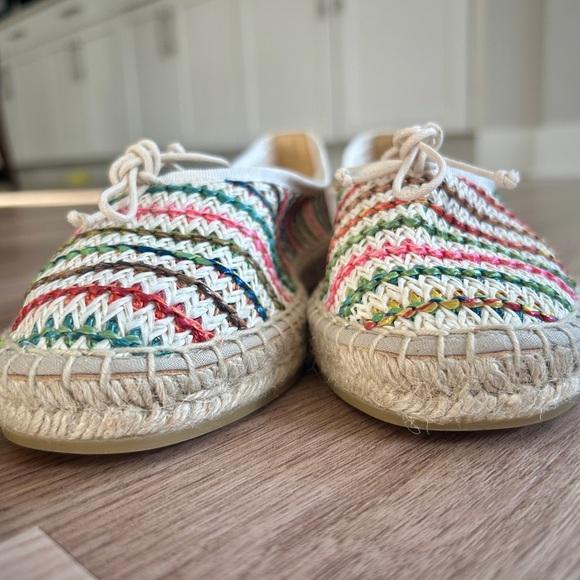 MAYPOL Made In Spain Colorful Striped Ballerina Espadrille Flats Size 38 (7.5) - Picture 2 of 7